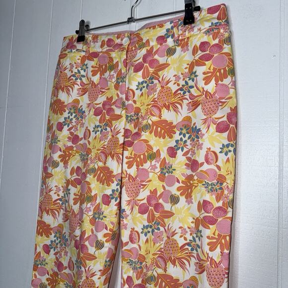 Talbots Women’s Perfect Crop Pants Fruit And Flowers Size 6 - Picture 4 of 7